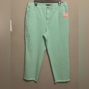 John Mark
Plus Size Colored Denim straight Leg 5-Pocket Frayed Hem Jeans